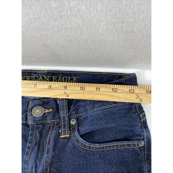 American Eagle Jeans Mens 26 x 26 Original Straight Dark Wash Denim‎ - Picture 8 of 12